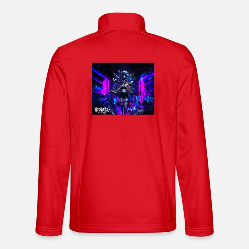 graffiti punk anime - Unisex Softshell Jacket - red