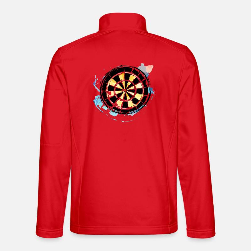 Dartscheibe Skizze - Unisex Softshelljacke - Rot