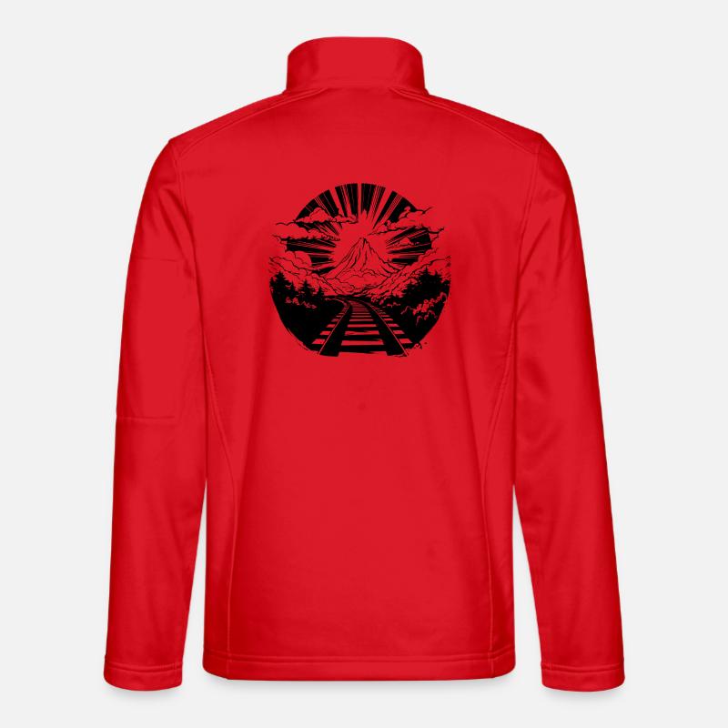 Eisenbahn - Unisex Softshelljacke - Rot