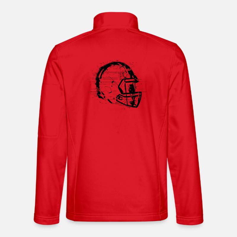Football Helm - Unisex Softshelljacke - Rot