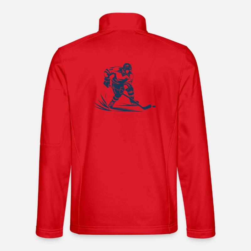 Eishockeyspieler - Unisex Softshelljacke - Rot