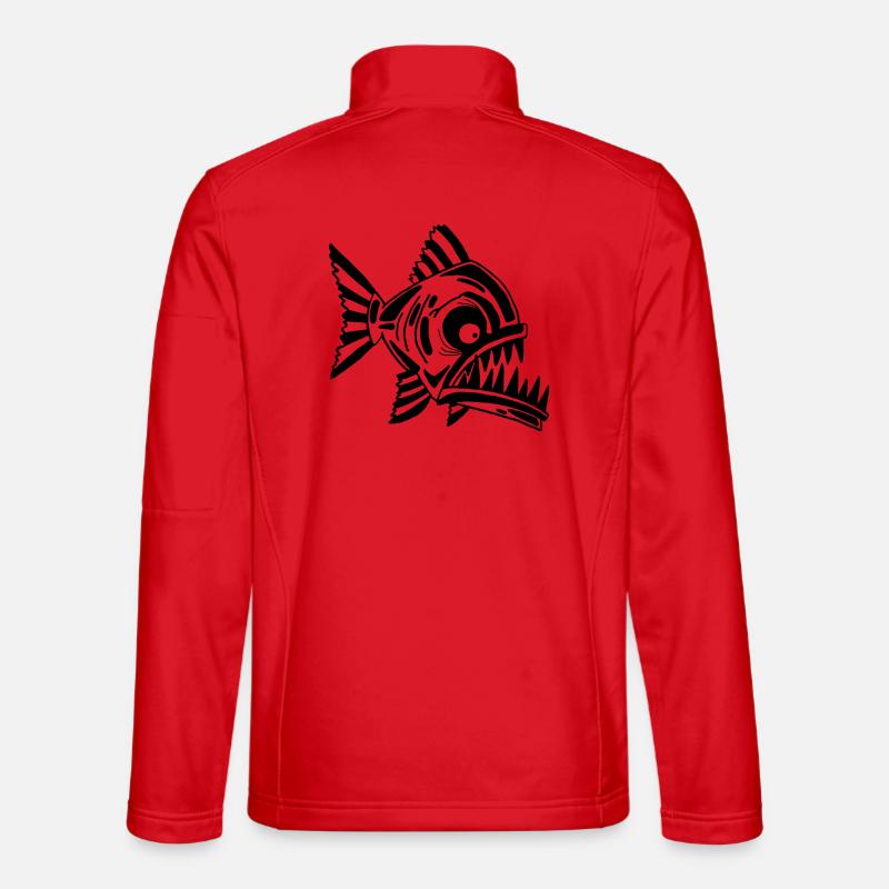 Poisson noir carnivore Veste en tissu softshell Unisexe