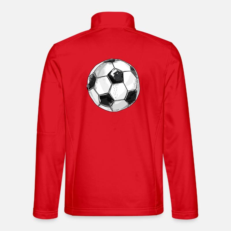 Fußball Grafik Retro - Unisex Softshelljacke - Rot