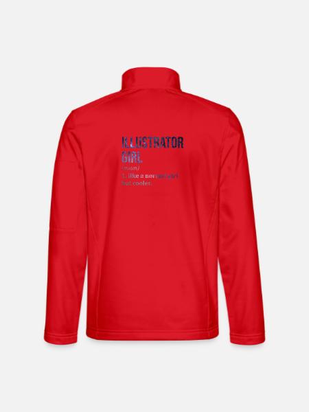 Illustrator - Unisex Softshell Jacket - red - Back