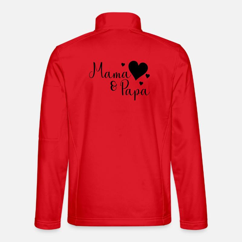 Mom and Dad - Unisex Softshell Jacket - red