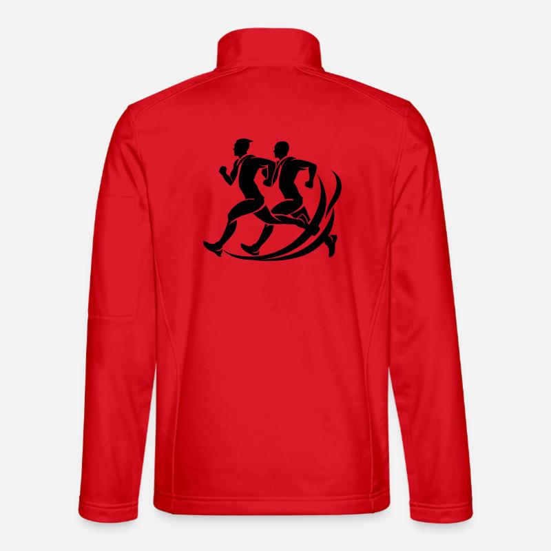 Jogger Zeichnung - Unisex Softshelljacke - Rot