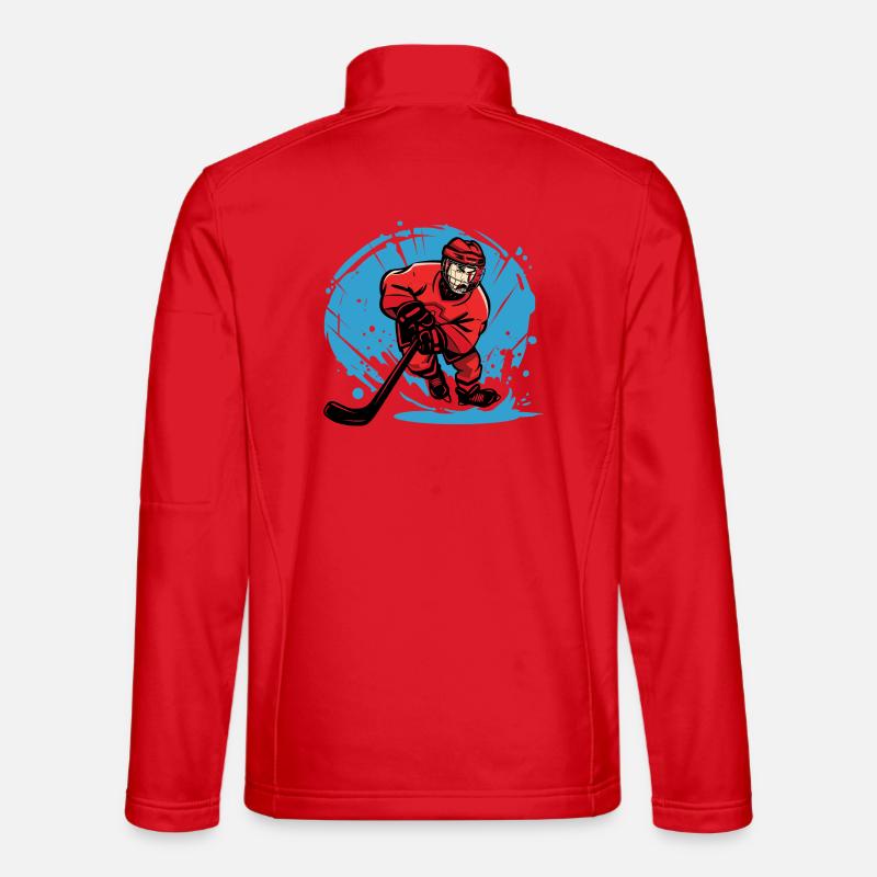 Eishockeyspieler - Unisex Softshelljacke - Rot