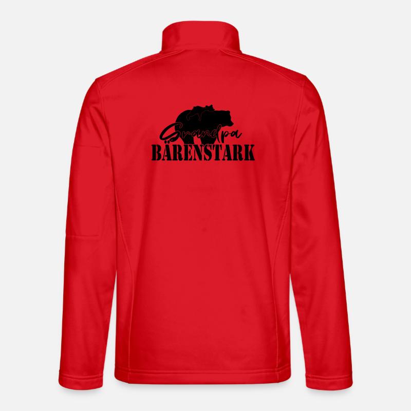 Grandpa Bear Strong Gift - Unisex Softshell Jacket - red
