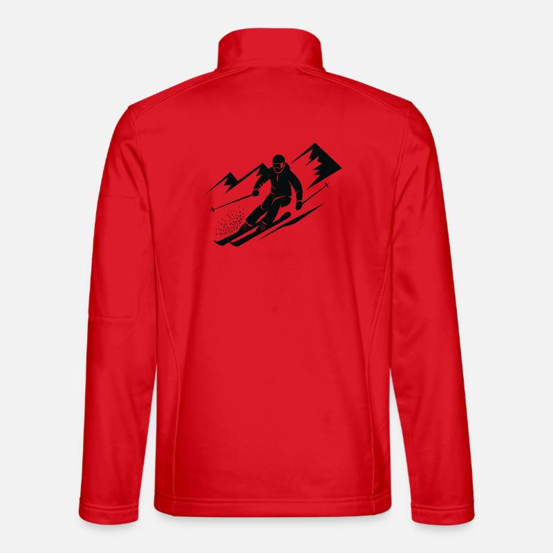 Sciatori Sci Inverno Vacanze invernali Sport invernali - Giacca softshell unisex - rosso