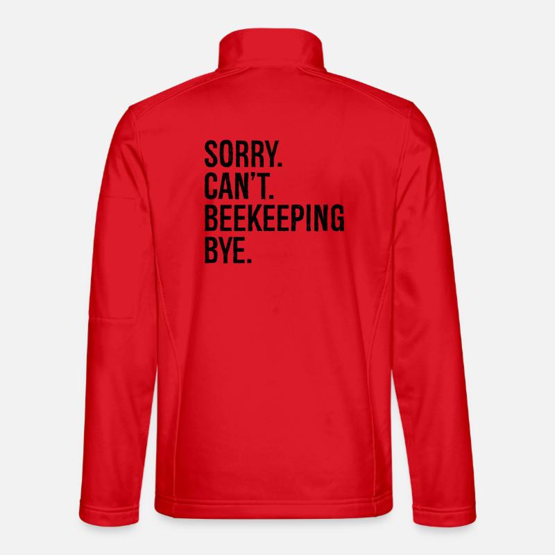 sorry can't beekeeping bye - Unisex Softshelljacke - Rot
