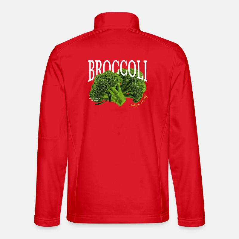 Broccoli – Ästhetisches Gemüse-Design - Unisex Softshelljacke - Rot