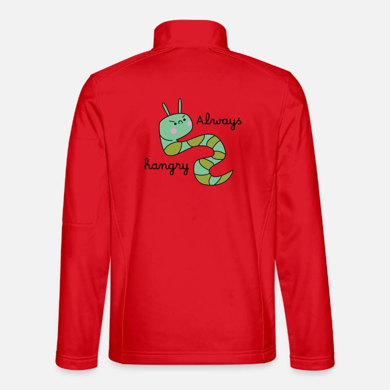 Grumpy Caterpillar – Funny Cartoon Caterpillar Unisex Softshell Jacket