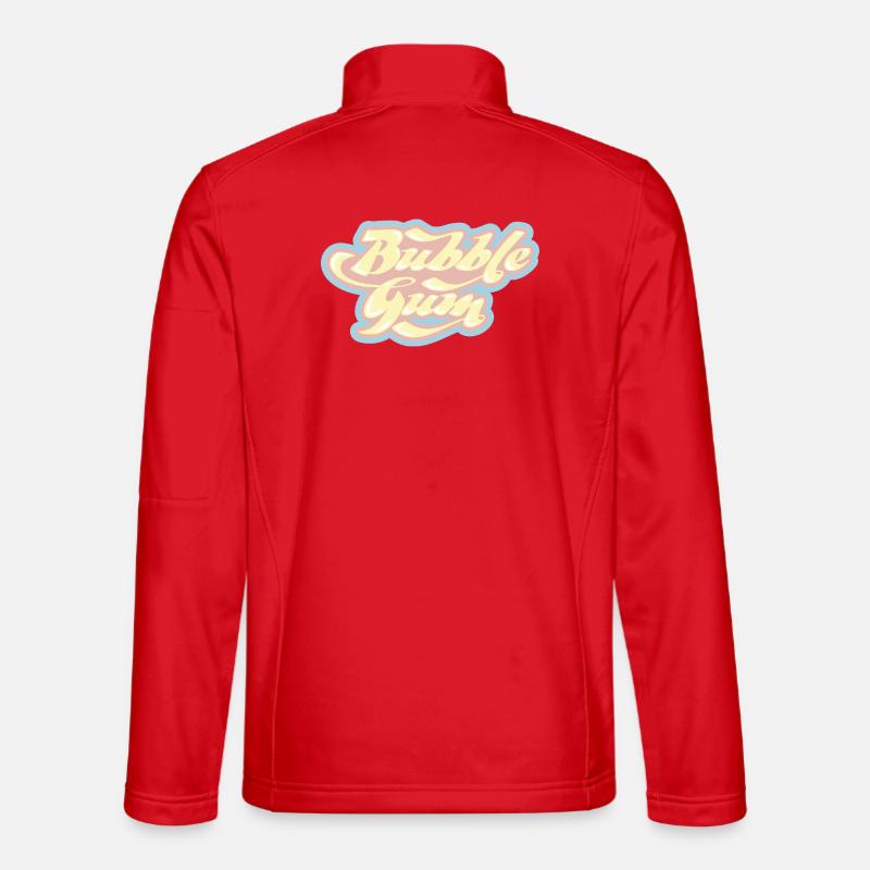 Bubblegum Retro Lettering - Unisex Softshell Jacket - red
