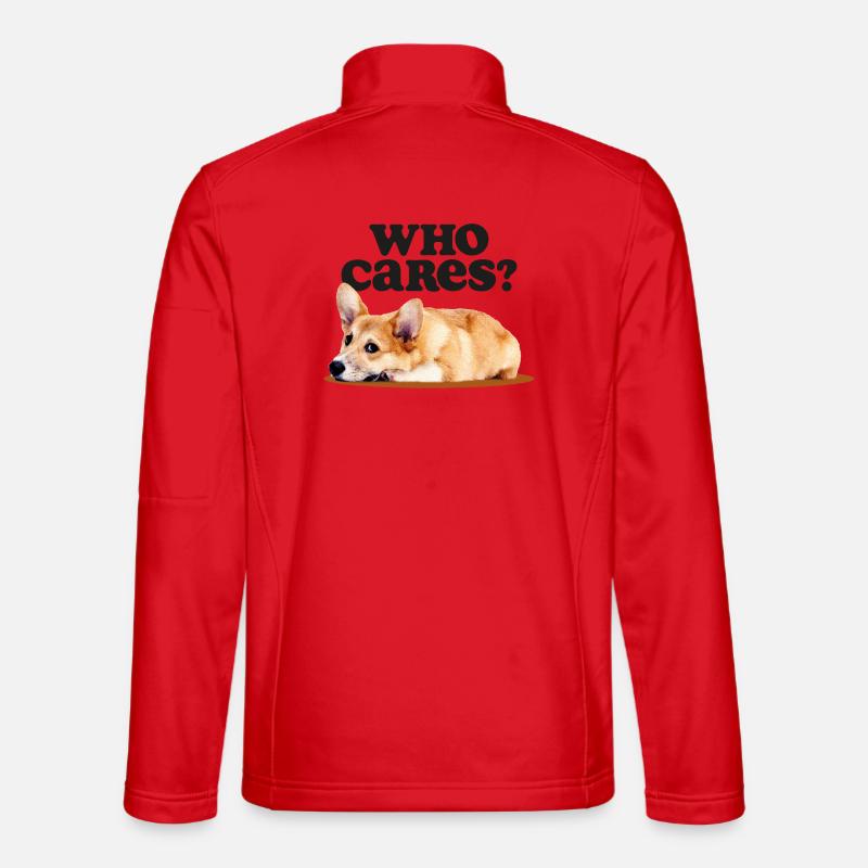 Corgi Apathy Club - Unisex Softshelljacke - Rot