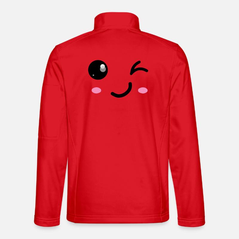 Zwinkerndes Lächeln Unisex Softshelljacke