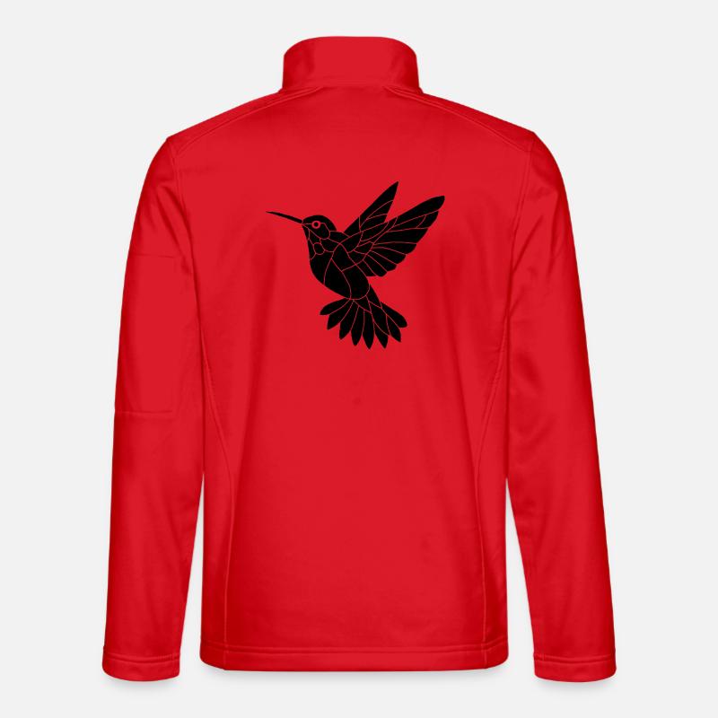 Schwarzer Kolibri - Unisex Softshelljacke - Rot