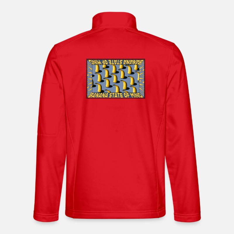 Banana State of Mind Pop-Art Look - Unisex Softshelljacke - Rot