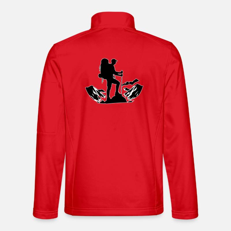 Contour du vagabond - Veste en tissu softshell Unisexe - rouge