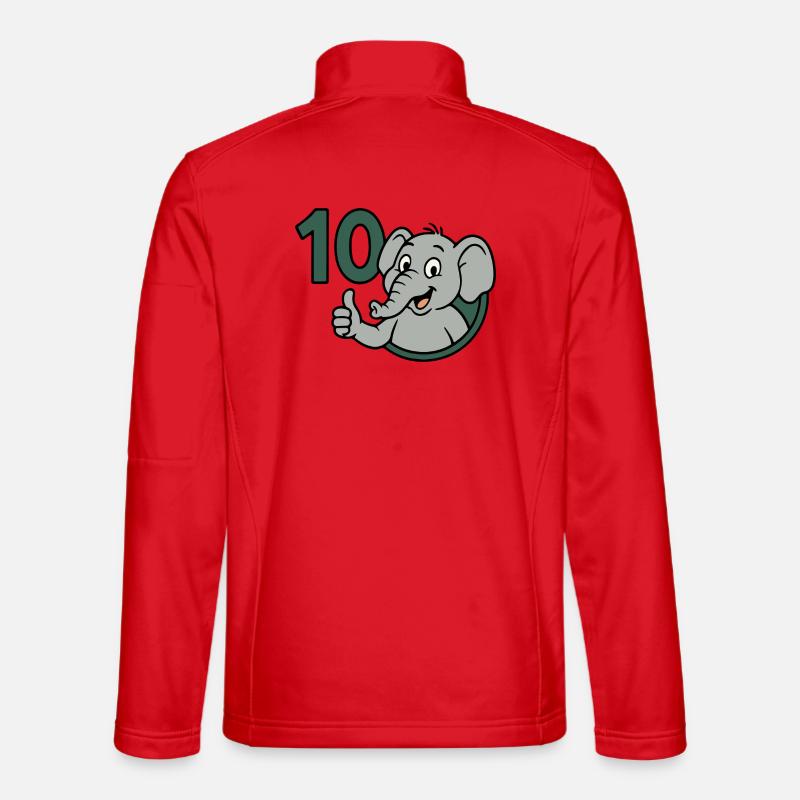 Rüsselpower mit 10 - Unisex Softshelljacke - Rot