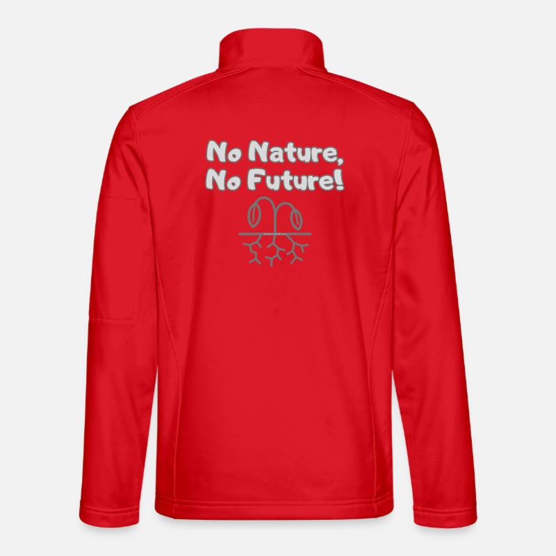 No Nature, No Future - Environmental Protest - Unisex Softshell Jacket - red