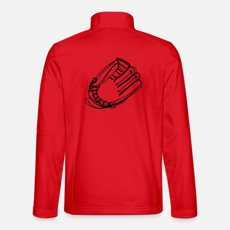 Baseball Glove Drawing Unisex Softshell Jacket