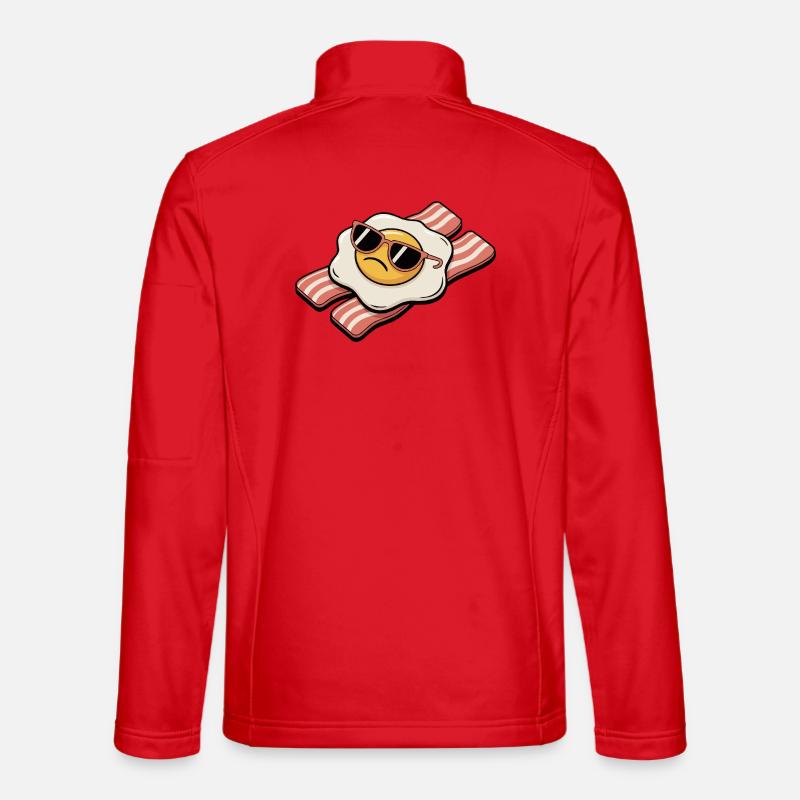 Bacon and egg - Breakfast Breakdown - Unisex Softshelljacke - Rot