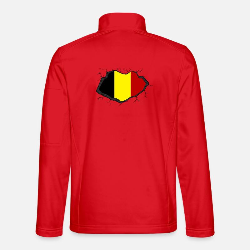 Belgium Flag - Unisex Softshell Jacket - red