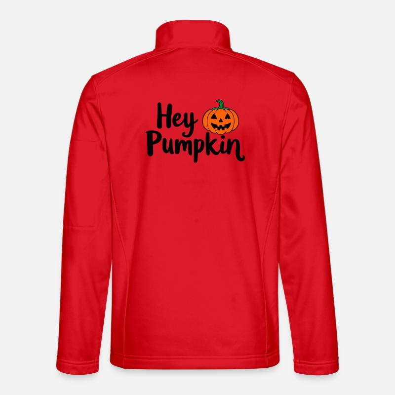 Hey Pumpkin Halloween-Spruch - Unisex Softshelljacke - Rot