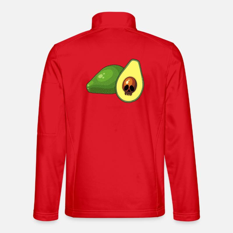 Avocado skull - Unisex Softshell Jacket - red