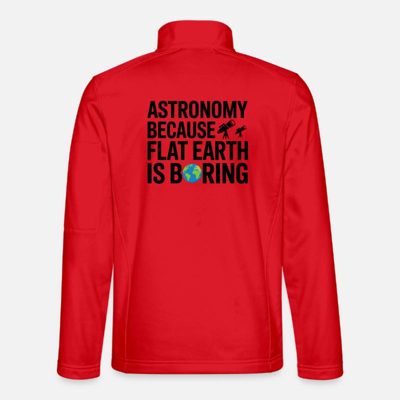 Wissenschaft statt flaches Erddesign - Unisex Softshelljacke - Rot