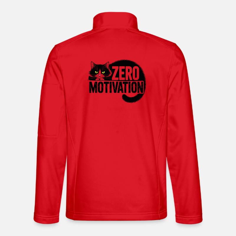 Zero Motivation Cat - Unisex Softshell Jacket - red