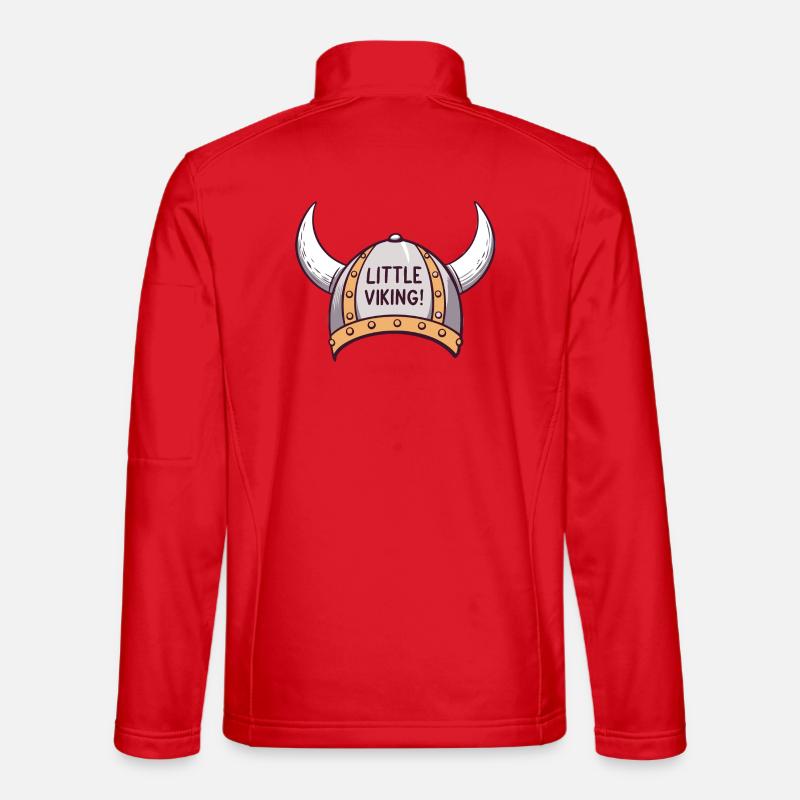 Little Viking Horne Helmet Fun - Unisex Softshell Jacket - red