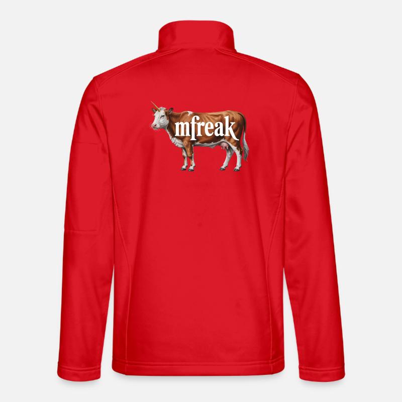 Freaky Cow Typografie Tee Unisex Softshelljacke