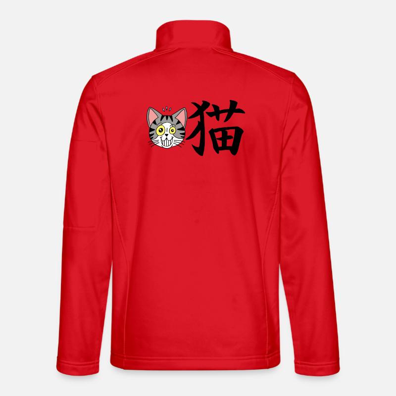 Manga Katze - Unisex Softshelljacke - Rot