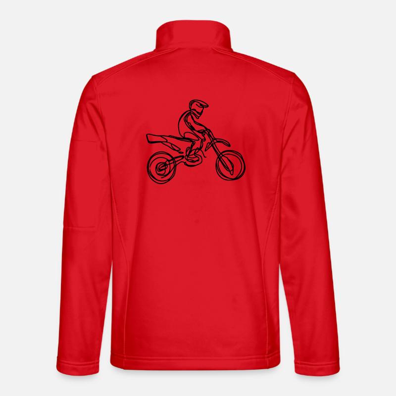 Motocrossfahrer - Unisex Softshelljacke - Rot