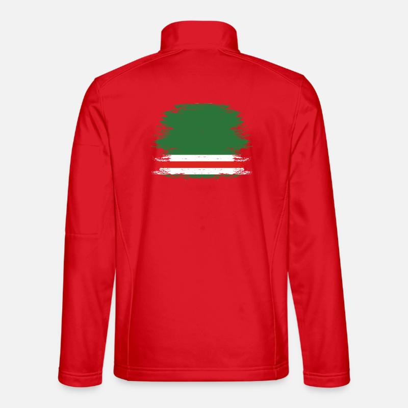 Drapeau de la Tchétchénie utilisé - Veste en tissu softshell Unisexe - rouge