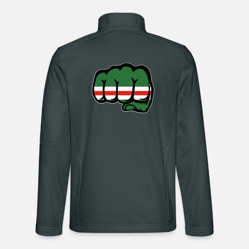 Tschetschenien Flagge Faust Unisex Softshelljacke