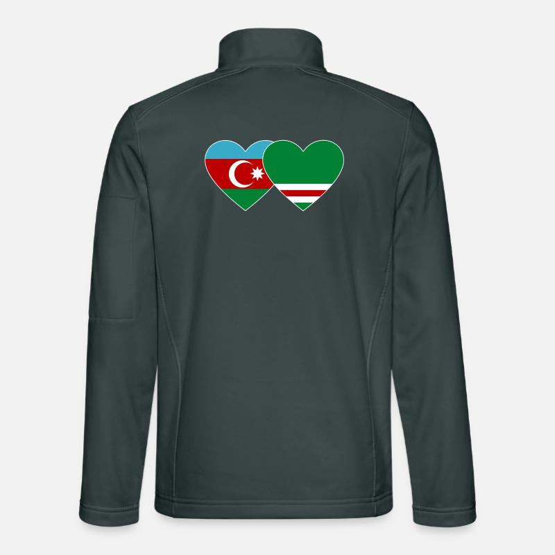 Azerbaijan Chechnya Flag Heart Unisex Softshell Jacket
