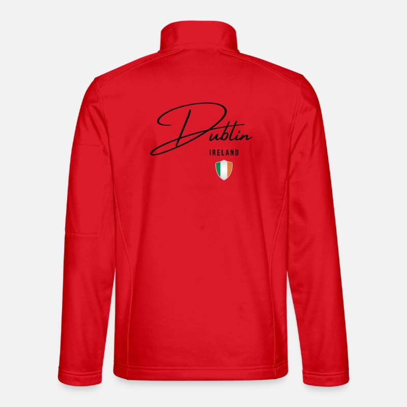 Elegantes Design Dublin, ich liebe Dublin - Unisex Softshelljacke - Rot