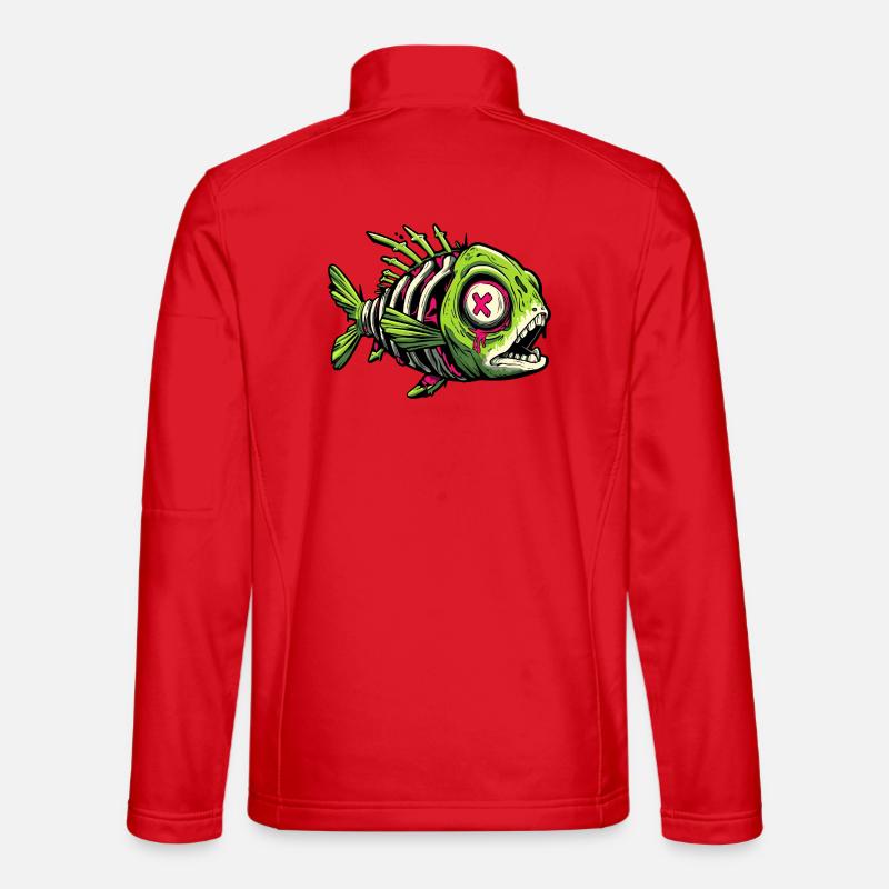 Zombie Fish Graffiti Unisex Softshell Jacket