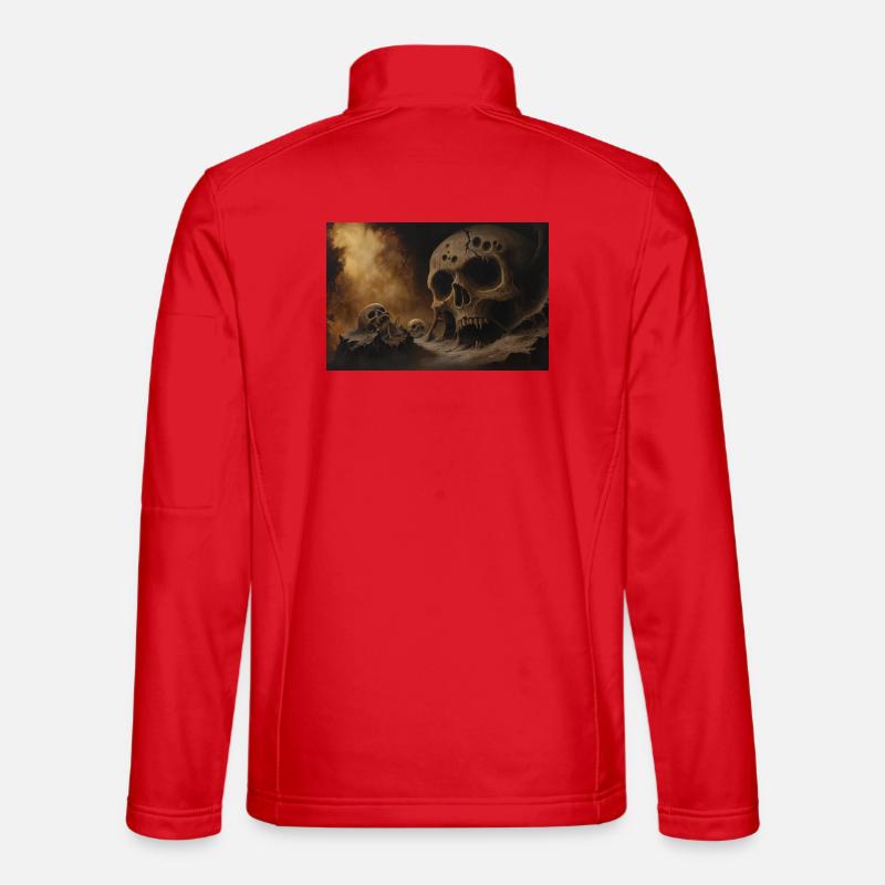 Dark Fantasy Horror Illustration - Unisex Softshelljacke - Rot