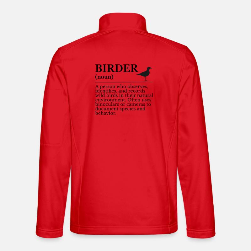 Birder Definition - Vogelbeobachter - Unisex Softshelljacke - Rot
