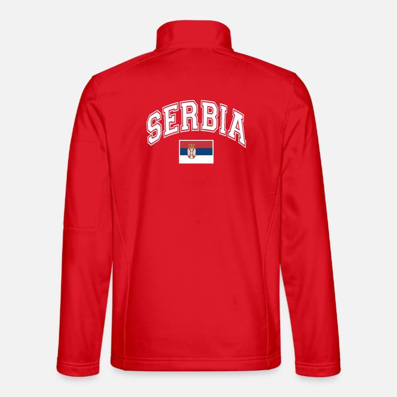 Serbien  - Unisex Softshelljacke - Rot