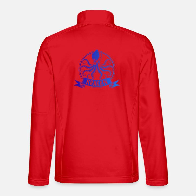 Kraken Krake Tintenfisch Octopus - Unisex Softshelljacke - Rot