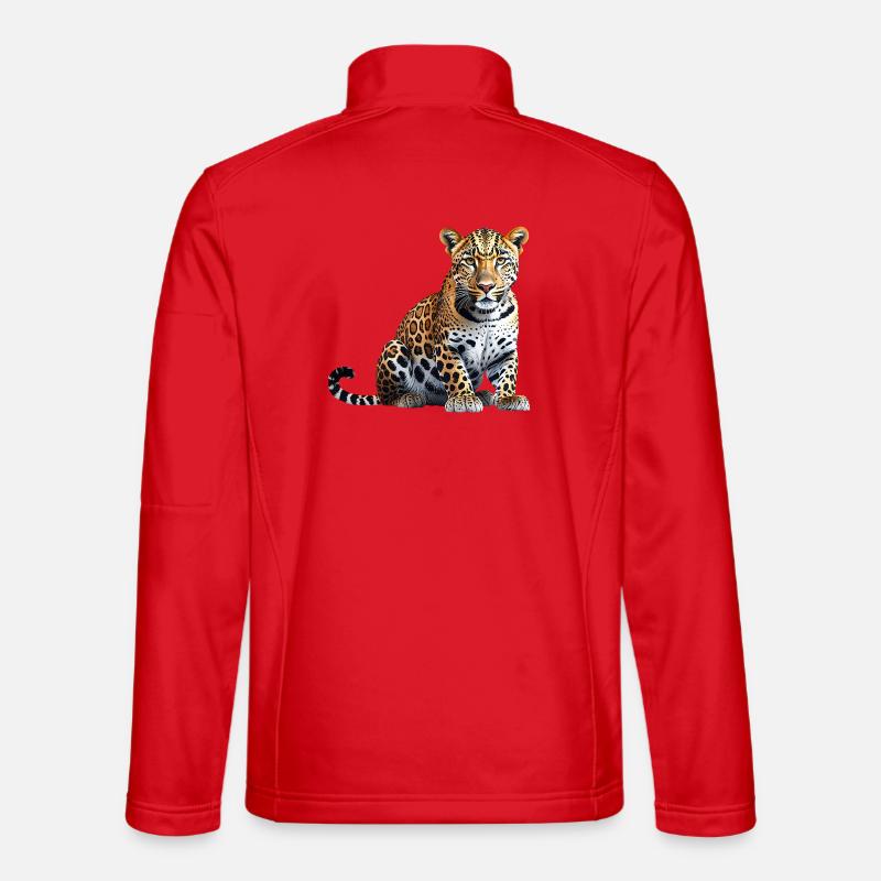 Leopard - Unisex Softshell Jacket - red