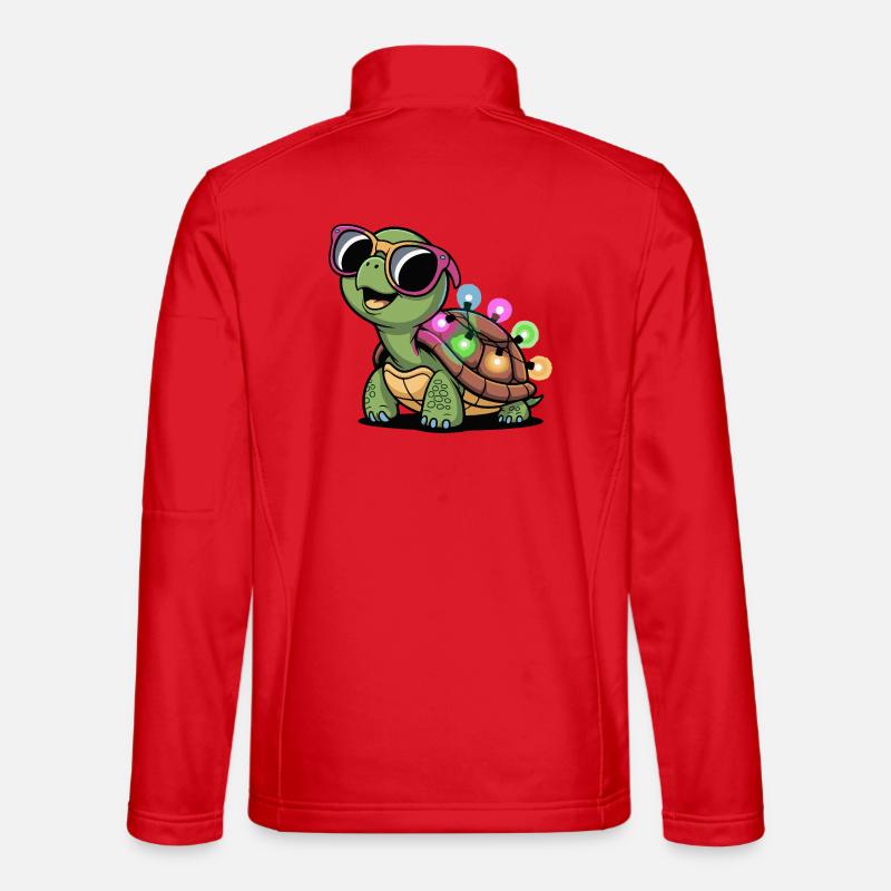 Lichtschein Turtle with sunglasses - Unisex Softshell Jacket - red