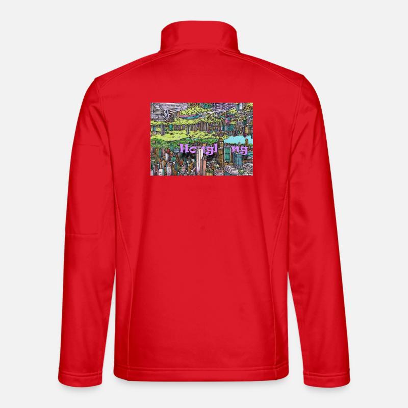 Hong Kong Facing Worlds - Unisex Softshell Jacket - red
