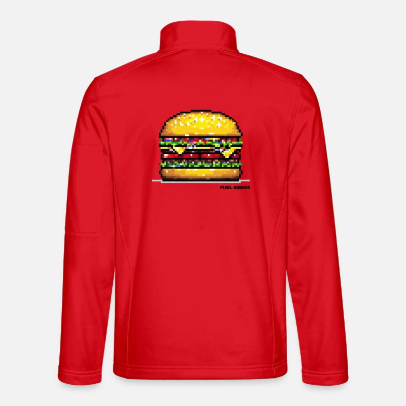 Pixel Hamburger - Veste en tissu softshell Unisexe - rouge