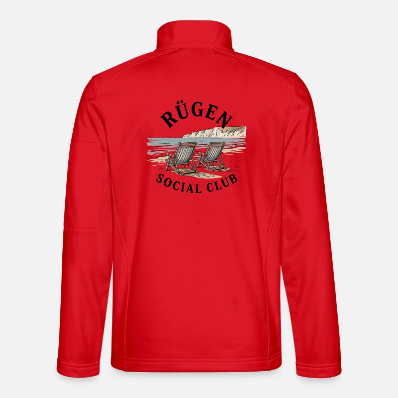 Rügen Strand Ostsee Urlaub  - Unisex Softshelljacke - Rot