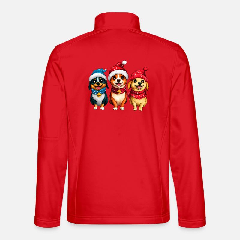 Weihnachtsmann Hund - Unisex Softshelljacke - Rot